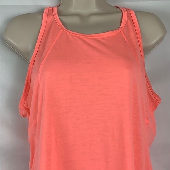 Athleta Neon pink salmon racer back tank top - Picture 2 of 8